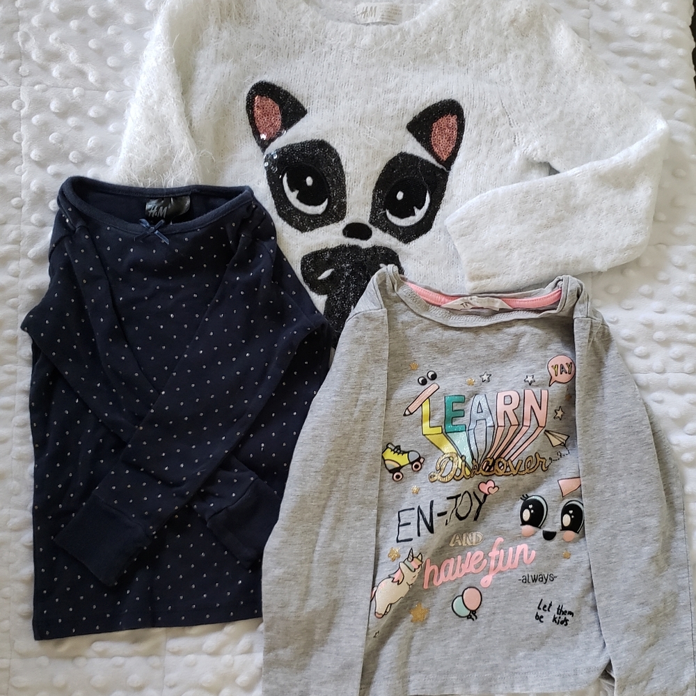 (3/$20) H&M 2-4T Girls Top Lot